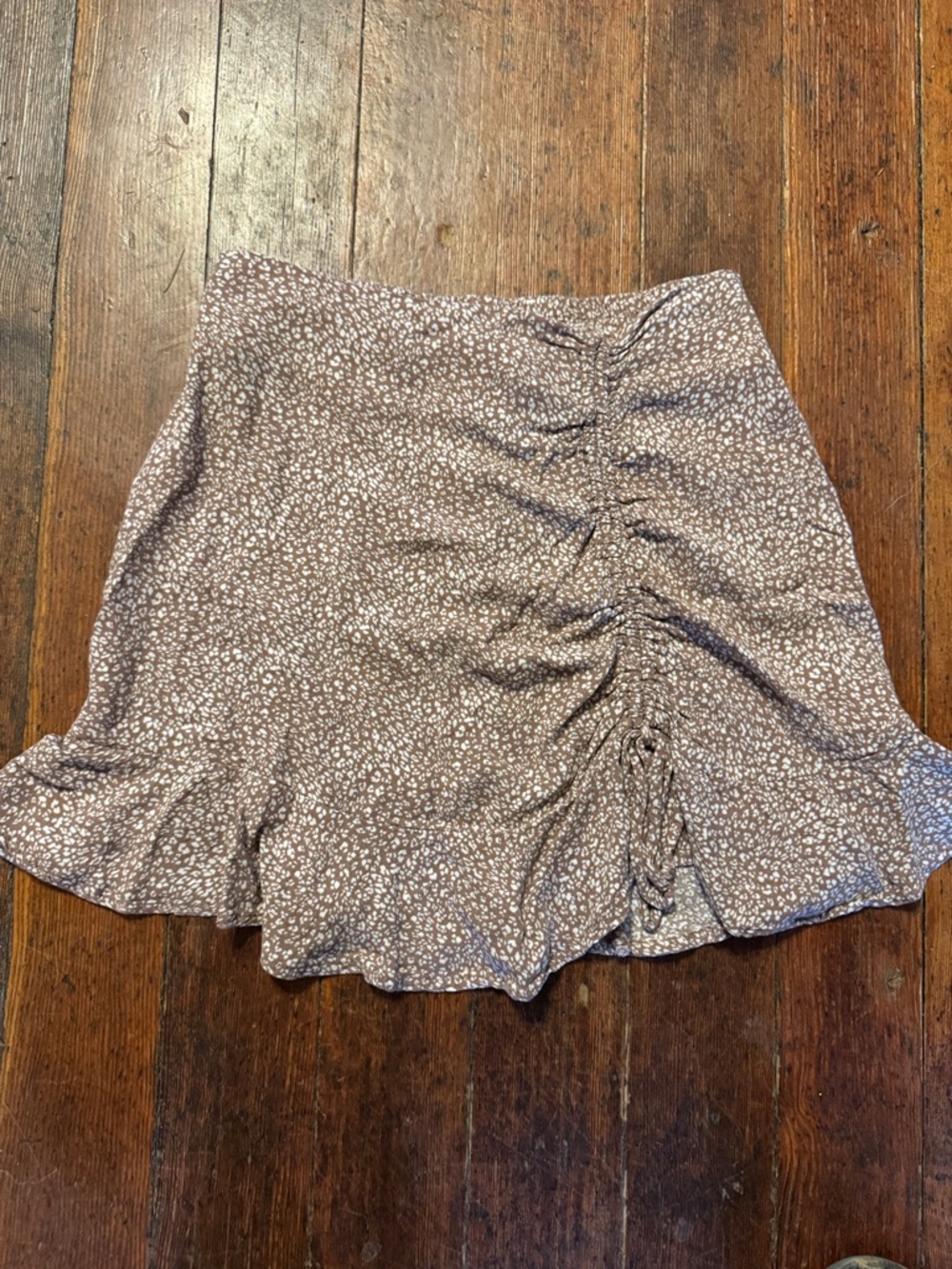 URBAN Romantics white and tan Floral Print Skirt